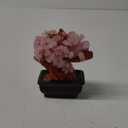 Feng Shui Quartz Crystal Money Tree Bonsai Style Decoration for Luck and Wealth (Pink)