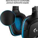 Logitech G432 Wired Gaming Headset, 7.1 Surround Sound, DTS Headphone:X 2.0, Flip-to-Mute Mic, PC (Leatherette) Black/Blue