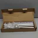 Silver Curtain Rods for Windows 28 to 48 Inches Adjustable Decorative 1 Inch Diameter Single Window Curtain Rod Set with Classic Finials, Silver Finishing