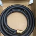 Giraffe Tools Garden Hose 5/8" Custom Length, No Kink, Flexible, Leakproof Water Hose, 600 Burst PSI, 15ft Male Female Fittings,Black Orange