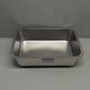 Stainless Steel Kitten Litter Box, 15.7"11.8"4" Low Entry Cat Litter Box for Small Cat, Kitty Shallow Litterbox for Guinea Pig, Puppy, Hamsters Toilet