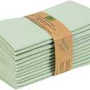 85% Cotton 15% Linen Dinner Cloth Set of 12 Napkins for Everyday Use Over Sized Easter Special Mitered Corners Napkins, Pre Shrunk Good Absorbency Ultra Soft Quality 18x18 in(Sage)
