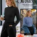 Velvelhall 3 Pack Women's Plus Size Thermal Shirts, 3-Color, 4X-Large (XXXL)
