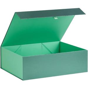 Extra Large Green Gift Box 16.5x14x5.5 Inches,Gift Boxs for Presents with Lid Magnetic Closure Collapsible,Groomsman Proposal Box,Birthday, Christmas,for Clothes and Large Gifts