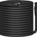 Garden Hose 75ft, Pliable lightweight Water Hose with Triple Layer 3/4" Fittings Ergonomic Grip Indoor & Outdoor Use Gift for Lawn Car Watering Plants Black
