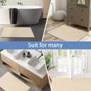 Mecko Bath Mat, Ultra Absorbent Quick Dry Bathroom Floor Mats-Rubber Non-Slip Thin Bathroom Rug Fit Under Door, Faux Suede Surface Shower Rug for Bathtub, Sink, Shower Room(Beige,16"x24")