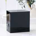 UNIQOOO Black Acrylic Wedding Card Box with Slot, Thick DIY Large 10x10x5.5 inch w/No Print, Wedding Receptions Wishing Well Money Box, Birthday, Memory Box, Suggestion Boxes, Acrylic Ballot Box