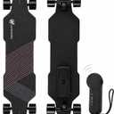 Electric Skateboard, Electric Skateboard with Remote Control for Beginners, 350W Brushless Motor, Max 12.4 MPH, Carver E-Ska with DIY Stickers