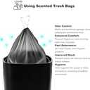 EmoH Small Bathroom Trash Can 2.1 Gallon /8-Liter Wastebasket, Modern Matte Black Stainless Steel Garbage Bin for Bedroom, Home Office, Toilet, RV, Under Sink, Near Desk