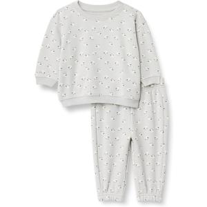 Amazon Essentials x Sofia Grainge Unisex Toddlers and Babies' Sweatshirt & Sweatpant Set (3T, Dove Grey Sheep)