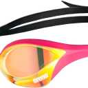 arena Unisex Cobra Ultra Swipe Racing Swim Goggles for Men & Women Anti-Fog Technology Dual Strap, Mirror/Non-Mirror Lens (Yellow Copper / Pink)