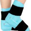 Comfytemp Ankle Foot Ice Pack Wrap for Plantar Fasciitis Relief, Ankles Brace for Sprain, Heel Spur, Swelling, Achilles Tendonitis, Cold Bag for Injuries Reusable, Hot Cold Compress, 2 Pack (Blue)