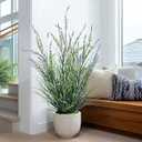 Etuhva Lifelike Artificial Tall Grass Plant Indoor Outdoor Realistic Floor Plants Fake Lavender Faux Grass Plastic plantas Synthetic Pampas Grass for Home Office Wedding Patio Decor Housewarming Gift
