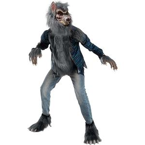 Spooktacular Creations Werewolf Halloween Kids Costume with Mask, Gloves and Shoes for Halloween Dress Up Parties-Red, Large