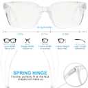 Lightweight Reading Glasses Men Women Square Spring Hinges Readers 1.00 1.25 1.50 1.75 2.00 2.25 2.50 2.75 3.00