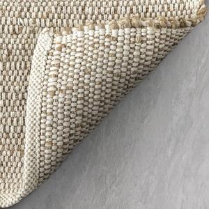 GRUHUM Jute Cotton Area Rug 6'x9' ft Rectangle Hand Woven Natural Farmhouse Rug for Living Room, Bedroom Kitchen - Rustic Vintage Bohemian Eco-Friendly Home Dcor 6x9 ft Natural Boho Rugs