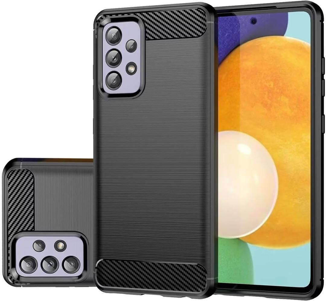 Case for Galaxy A52 4G/5G/Samsung A52S SM-A526U Case, Slim Thin Phone Case TPU Soft Back Cases Anti-Scratch Shockproof Protective Cover for Samsung Galaxy A52 Black