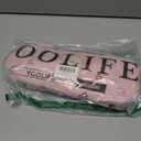 YOOLIFE Girls Makeup Bag - Personalized 5 6 7 8 9 10 Year Old Girl Birthday Gift Initial Cute Make Up Bag Makeup Bag Cosmetic Skincare Bag Wedding Bride Gifts Birthday Gifts for Girls Women Letter B (Pink)