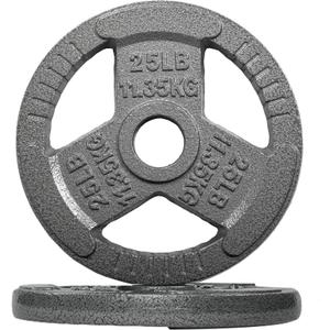 2-Inch Olympic Cast Iron Weight Plate for Strength Training & Weightlifting, Multiple Sizes
