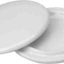 2 Pieces Reusable Mug Lids for Ceramic Mugs, 11 Ounce White Ceramic Cup Lid, Drink Cover for Outdoors, Cup Cover to Keep Warm, Fits Mug with Outside Diameter 3.25 Inch, Best for Hot and Cold Beverage