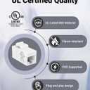 VCE UL Listed CAT6 RJ45 Keystone Jack Inline Coupler 5-Pack, Female to Female Ethernet Cable Extender, White
