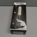 YUSWKO Beige Handheld Milk Frother Wand with Stand for Coffee, Rechargeable Electric Whisk with 3 Heads 3 Speeds Drink Mixer Coffee Frother For Latte, Cappuccino, Hot Chocolate, Egg