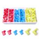 90 Degree Right Angle Spade Connectors 120PCS - Quick Disconnect Wire Connectors Kit with Nylon Insulation, Female Crimp Terminals for AWG22-10 Electrical Spade Terminal Assortment