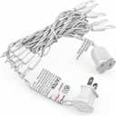 Mini Christmas Lights String Warm White Vintage Short Strand String Lights, Clear Bulbs Wire Fit Light up Christmas Decorations(10 Bulbs Connectable,5ft,White)