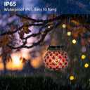 Mosaic Solar Lights Outdoor,Garden Hanging Camping Lanterns Lamp Waterproof, Solar-Powered Led Light for Women Mom Grandma Yard Patio Lawn Pathway Porch Garden Birthday Chrismas Party Dcor (1 pack)
