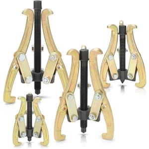 MOFEEZ 3" 4" 6" 8" 3 Jaw Gear Bearing Puller Removal Tool for Slide Gears, Pulley, and Flywheel Gold