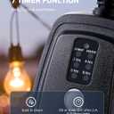 DEWENWILS Outdoor Timer Outlet Waterproof, Outdoor Timer for Lights, 100 ft Remote Control with 2 Grounded Electrical Outlets for Outdoor String Lights, 15A 1/2HP UL Listed