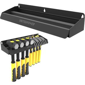 UNITEDPOWER Hammer Holder, Wall Mount Storage Rack Organizer for Workshop, Shed, Garage, Home, Fit Most of Hammer or Small Tools