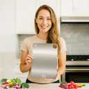 100% Pure Titanium Cutting Board Double-Sided Metal titanium Cutting Boards for Kitchen, Food-Grade Certified, Dishwasher Safe  Small Titanium Cutting Board 11.4"x7.9"  Gift-Ready