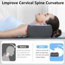 Cervical Neck Roll Pillow, Say Goodbye to Neck Pain, Travel Neck Support Pillow for Side Sleepers, Ergonomic Memory Foam Camping Pillow, Cervical Traction Device with Storage Bag
