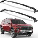 KINGGERI 330lbs Roof Rack Cross Bars Compatible with 2022-2026 Chevrolet Chevy Traverse (with Raised Side Rails)Aluminum Roof Rails Crossbars Rooftop Cargo Basket Carrier Bag Luggage Rails Black