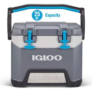 Igloo BMX Cooler | Insulated Hard Shell Ice Chest (25 QT, Gray Blue) Igloo BMX Cooler | Insulated Hard Shell Ice Chest (25 QT, Gray Blue)