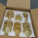 UPBUD Amber Glass Bud Vases Set of 12, Gold Mini Flower Vase for Centerpieces, Small Vases in Bulk for Wedding Decorations, Vintage Vase for Table, Recepetion, Home Décor
