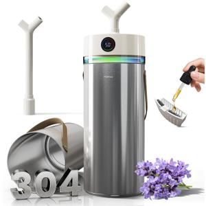 Feekaa Stainless Steel Humidifier, 8L/2.1Gal Cool Mist Humidifiers for Bedroom, Easy to Clean Humidifier Large Room with Diffuser, Humidifiers for Baby Kids Nursery Living Room Office Plant