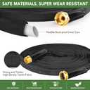 Upgraded 50FT Non-Expandable Garden Hose, Anti-kink, Abrasion and Heat-Resistant Fabric Cover, Lightweight and Easy to Store, Durable Water Hose With 3/4" Metal Fittings for Easy Setup