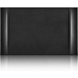 26.5 x 17.3 Inch Leather Desk Pad with Side Rails Mat, Black