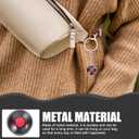 NUOBESTY Retro Gramophone Key Chain Set 4 Pcs Metal Vintage Vinyl Record Key Rings for Men Women Luggage Bag Charms Unique Music Accessories