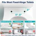 Toilet Safety Rails for Seniors, Height Adjustable Toilet Safety Frame Grab Bars, 500lb Toilet Support Rails Easy Installation & No Wobble, Toilet Assistance Handles for Elderly and Disabled
