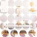 Set of 24 Acrylic Round Mirror Plate Circle Mirror Trays Wedding Centerpieces for Tables Self Adhesive Non Glass Mirror Stickers for Home or Wall Decor Candle Crafts (8 Inch)