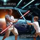 2 in 1 Dueling Lightsaber, Double Light Sabers for Adults Christmas Birthday Gifts, Metal Hilt Force Fx Rechargeable 2Packs Lightsabers with 12 Colors Light Saber for Kids Toys Halloween Cosplay Party