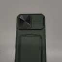 SSLOTSCASE for iPhone 17 Case with Card Holder & Kickstand & Slide Camera Lens Cover & Camera Stand & Wallet, Military-Grade Heavy Duty Hard Rugged Phone Case Cover for iPhone 17 6.3'' 5G 2025, Black