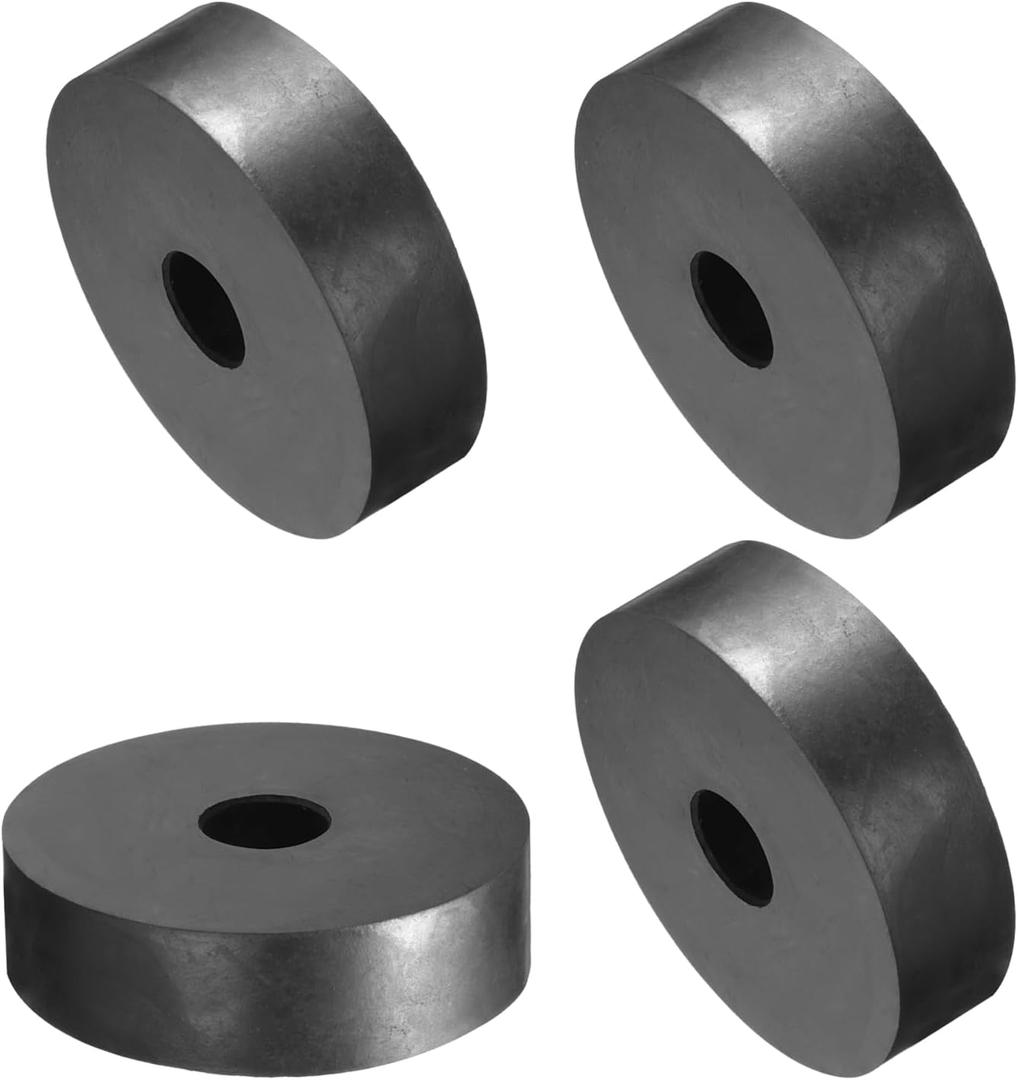 uxcell 4pcs Rubber Spacers 70mm OD, 12mm ID, 20mm Height Round Anti Vibration Spacer Rubber Bushing Grommets Thick Rubber Washers for Home Car Accessories