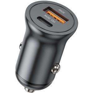 2 x USB C Car Charger, 2-Port 60W Type-C Car Power Adapter,PD30W&QC30W Cigarette Lighter USB Charger for iPhone 16 15 Pro Max Mini Plus, Samsung Galaxy S24 S23