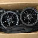 Luxury Wagon Stroller for 2 Kids & Cargo-Lightweight Foldable Travel Push Pull All-Terrain Double Wagon for Newborn&Toddler with 5-Point Harness,Adjustable Handle, Canopy,Tray Table,Cup Holder (Black)