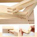 Hotop 6 Set Stretcher Bars for Needlework 6 Size Wooden Canvas Stretcher Bars for Needlepoint Embroidery Stitch Frame Set Bundle with Crafts
