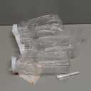 Set of 4 Plastic Carafe with Lid, 1 Liter Mimosa Bar Supplies, Large Square Base Juice Containers, Water Bottle, Milk Container, Clear Beverage Containers for Fridge - HAND WASH ONLY